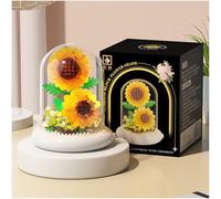 Balakaka Set di Blocchi da Costruzione per Bouquet con illuminazione a LED, Set da Costruzione di Bouquet di Fiori con Copertura, Mini Blocchi Bouquet di Fiori Set Idea Regali Valentino per Donna