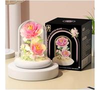 Balakaka Set di Blocchi da Costruzione per Bouquet con illuminazione a LED, Set da Costruzione di Bouquet di Fiori con Copertura, Mini Blocchi Bouquet di Fiori Set Idea Regali Valentino per Donna