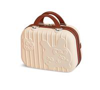 Balakaka Vanity Case con Maniglia Superiore, Beauty Case da Viaggio Materiale Rigido, Accessori Da Viaggio Custodia Per Trucchi Unisex Adulto, Chiusura Zip Bianco sporco