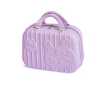 Balakaka Vanity Case con Maniglia Superiore, Beauty Case da Viaggio Materiale Rigido, Accessori Da Viaggio Custodia Per Trucchi Unisex Adulto, Chiusura Zip Malva