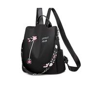 Balakaka Zaino Donna Antifurto 12 L, 2 in1 Impermeabile Zainetto Multifunzionale con Ricamo, Borsa Casual ed Moda per Viaggio Lavoro Shopping Scuola