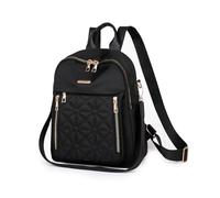 Balakaka Zaino Donna Antifurto 24 x 11 x 33 cm, Impermeabile Zainetto da Viaggio con Tracolla Regolabile, Zaino Donna con Maniglia per Shopping Scuola Viaggio, Nero