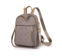 Balakaka Zaino Donna Antifurto 24 x 11 x 33 cm, Impermeabile Zainetto da Viaggio con Tracolla Regolabile, Zaino Donna con Maniglia per Shopping Scuola Viaggio, Khaki