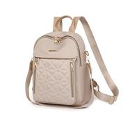Balakaka Zaino Donna Antifurto 24 x 11 x 33 cm, Impermeabile Zainetto da Viaggio con Tracolla Regolabile, Zaino Donna con Maniglia per Shopping Scuola Viaggio, Beige