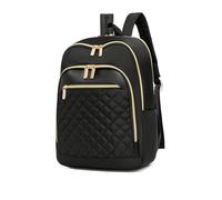 Balakkaka Zaino Donna 11.7L, Impermeabile Zainetto Donna con Doppia Cerniera, Grande Capacità Zaino Lavoro Donna Può Appendere i Bagagli, Nero