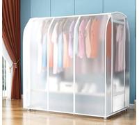 BALAMLB Big Copertura Protettiva Antipolvere copri appendiabiti Copertura Protettiva Antipolvere Per Stand Appendiabiti,Copri Abiti Trasparente Traslucido B,160x75x150cm