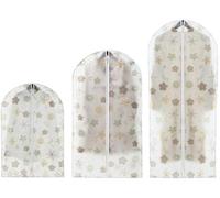 BALAMLB Buste Trasparenti per Vestiti,Custodie per Abiti, 3 Pezzi Copri Abiti da Armadio,Antipolvere Moistureproof Copriabiti da Armadio con Cerniera,Sacchi Vestiti per Cappotti,Porta Abiti Viaggio A
