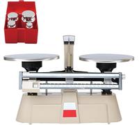 Balanca Meccanica di Precisione, Bilancia Analitica da Laboratorio a Doppia Cesta con 4 Pesi e Travi in Acciaio Inossidabile, Set di Pesi per Bilance ad Alta Precisione, Intervallo di Pesatura da 0,1