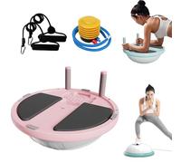 Balance Ball Trainer - Palla gonfiabile compatta per esercizi di yoga e stabilità, con fasce di resistenza e pompa a piede, per allenamenti completi e palestra a casa