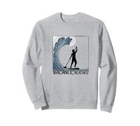 Balance, Beaches! Stand Up Paddling Big Wave Surf Felpa