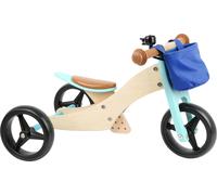Balance bike in legno 2in1 trike turchese