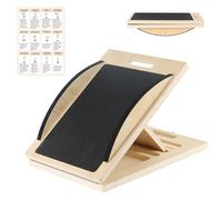 Balance Board 2-in-1 & Slant Board con manuale di carta e video | Tavola elastica regolabile con 5 posizioni, per polpacci, squat e rinforzo della caviglia, tavola oscillante