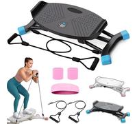 Balance Board, All Motion Trainer Con Fasce Elastiche, Monitor Lcd, Silenziosa, Carico Massimo Di 136 Kg, Attrezzatura Per Esercizi A Corpo Intero, Tavola Da Pilates, Ski Motion Exerciser black