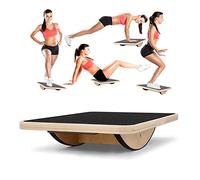Balance Board in legno, pedana per allenamento dell’equilibrio e della stabilità, tavola oscillante per fisioterapia per rafforzare la muscolatura profonda