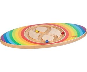 Balance Board Labirinto: 55,5 x 29 x 4 cm, Holz, mit 3 Murmeln, per Stück
