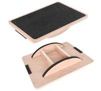 Balance Board, Pedana Equilibrio Legno, Tavola a Bilanciere in Legno, Accessorio da Scrivania, Tavola di Bilanciamento per Sottoscrivania, Rullo Antiscivolo, Tavole Oscillanti da Ufficio