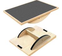Balance Board Professionale in Legno,Bordo Dell'Equilibrio Antiscivolo Dell'Allenatore Dell'Equilibrio Adulto, Bordo Dell'Equilibrio Di Terapia Fisica, Rullo Antiscivolo, Forza Del Nucleo, Stabilità