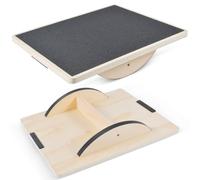 Balance Board, Rocker Board, Balance Board professionale in legno, Bordo Dell'Equilibrio Antiscivolo Dell'Allenatore Dell'Equilibrio Adulto, Tavola di Bilanciamento per Sotto la Scrivania