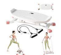 Balance Board, Ski Simulator With Resistance Bands, Portable Ski Trainers Machine with Lcd Monitor for Noiseless Indoor Motion,Full Body Workout
