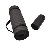 Balance From Go Yoga+ - Tappetino per yoga e ginocchiera multiuso da 1,2 cm, extra spesso, ad alta densità, con cinghia per il trasporto, colore: nero