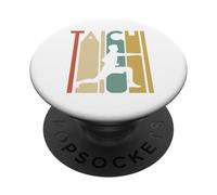 Balance in Motion - Retro Tai Chi Yin Yang Arti Marziali Regalo PopSockets PopGrip Adesivo