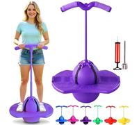 Balance Jumping Ball - Balance Board con maniglia, Crazy Jumper Jump Ball Safe Hopper Ball per giochi indoor e outdoor, perfetto per la coordinazione e il fitness purple
