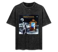 Balance Master Dream Theater Summer Casual Tee Short Sleeve Crew Neck Cotton Tops Unisex Washed Vintage T-Shirt Black M