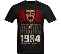 Balance Master Lswer Men 1984 George Orwell Cover Design T-Shirt O-Neck Unisex Short Sleeve T-Shirt Black L