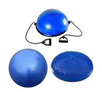 Balance Pack | Set di attrezzi per migliorare equilibrio, stabilità e propriocezione | Cuscino Propriocettivo + Palla Svizzera + Half Ball | Pilates Yoga Trainer Palestra Gym (Palla da 85 cm)