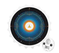 Balance Point of Cosmic Culture - Apribottiglie magnetico, strumento da cucina salvaspazio, divertente apribottiglie e magnete per frigorifero, per campeggio, viaggi, campeggio, stile bianco