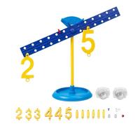 Balance Scale for Kids, Early Learning Toy Classroom, 10.24x9.45 Inches Compact Device with Accent, Number Beam Kit with Detail, Home Accessories for Preschoolers Kindergarten Boys Girls Bedroom Study