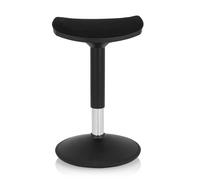 HJH Office 830094 sgabello da lavoro nero Tessuto BALANCE SIT I B Sgabello nero sedile regolabile in altezza