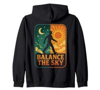 Balance The Sky: Viaggio cosmico diurno e Notturno Felpa con Cappuccio