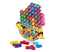Balance Tower Game, Wooden Stacking Bricks Educational Toy, Interactive Desktop Balancing Block Game, Focus Training Puzzle Tower Games for Home School Classroom Learning, 9.06x6.89x1.77 Inches