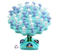 Balance Tree Astronauten-Brettspiel - Balances-Spiele Für Kinder | Astronaut Board Spielzeug & Stapelspiel | Interaktives Tischpuzzlespiel & Familien Blau/Gelb, 17 cm, 1 Setc