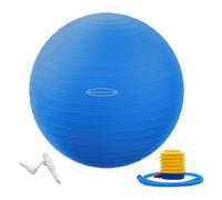 BalanceFrom Palla da yoga anti-scoppio e antiscivolo, palla da yoga per il parto con pompa rapida, capacità di 0,9 kg, blu, 48-55 cm, M