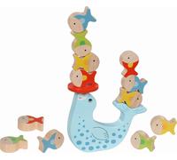 Balancierspiel Robbe: 13,6 x 11,5 x 2 cm, Holz, 13 Teile, per Stück