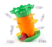 Balancing Board Game - Gioco a torre impilabile, design carota con figure di coniglio, gioco educativo per bambini, famiglia, casa, scuola, sviluppo della concentrazione