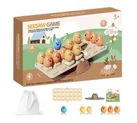 Balancing Game Set, Seesaw Stacking Toy, 7.28x2.17in Interactive Puzzle Activity, Educational Sensory Play, Chicken Design Feature for Backyard Kindergarten Playground Use