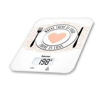 Beurer Bilancia Cucina Digitale Precisione 1 g Pesata Massima 5 Kg - KS19 Love - 704.17