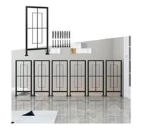 Balaustra Moderna In Metallo, Scala Interna E Ringhiera Per Soppalco | Corrimano Decorativo In Ferro Dal Design Geometrico A Forma Di U, Resistente All'acqua E Alla Ruggine(Black,H 75cm/29.5in)