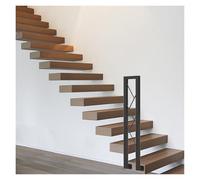 Balaustre per scale antiscivolo a forma di U, per casa e hotel, 80 cm, in ferro battuto, per anziani e bambini, kit decorativo per ringhiere (nero, 1 confezione)