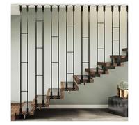 Balaustre per scale Balaustre Per Scale Interne Nero Oro Bianco, Montanti Della Balaustra A Forma Di L, Fusi In Metallo, Colonne Moderne Del Parapetto Della Soffitta A Due File Di Pali, Altezza 1ft-7.