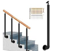 Balaustre per scale in ferro regolabile a forma di L, Supporti ad angolo di 270°, Supporti a parete, Posti di sicurezza per interni/esterni guardrail di sicurezza, Ringhiera in metallo forgiato Sy