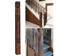 Balaustre per scale in legno per ringhiere orizzontali e angolate, pali resistenti per eleganti decorazioni per scale interne, perfette per rinnovare e progettare la casa