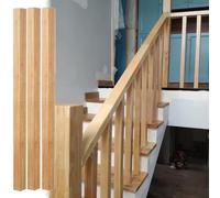 Balaustre per scale quadrate in legno da 5,1 x 5,1 cm, altezza 100 cm, per staise, balcone, terrazza e corridoio (set da 3) - ed eleganti ringhiere interne
