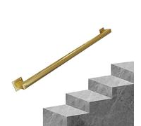 Balaustre quadrate dorate per scale, kit ringhiera in ferro battuto per interni ed esterni, eleganti aste di supporto da parete in metallo, set completo per rinnovamento scale