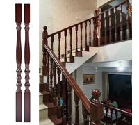 Balaustre quadrate in legno per scale, supporto per scale interne, eleganti mandrini per ringhiere per ponte, colonne durevoli per scale, perfette per la decorazione della casa