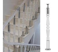 Balaustri per terrazze e scale, Balaustre for scale in acrilico argento, altezze multiple con staffa regolabile a 270 gradi(High 2.6ft/80cm)