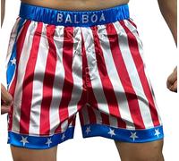 Balboa - Pantaloncini da boxe con bandiera americana Rocky, multicolore, M